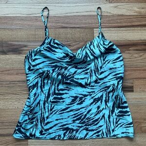 Y2K Zebra Print Women's Top Size Medium